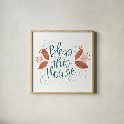 Home Sweet Home IV by Jenaya Jackson. Shown in a natural wood glass frame for a timeless modern aesthetic. Available as an archival giclee rolled canvas, fine art paper, or poster print. SKU 62727a.