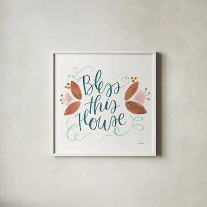 Home Sweet Home IV by Jenaya Jackson. Shown in a crisp white glass frame for a clean and minimalist style. Available as an archival giclee rolled canvas, fine art paper, or poster print. SKU 62727a.