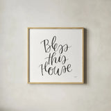 Home Sweet Home IV BW by Jenaya Jackson. Shown in a natural wood glass frame for a timeless modern aesthetic. Available as an archival giclee rolled canvas, fine art paper, or poster print. SKU 64041a.