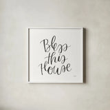 Home Sweet Home IV BW by Jenaya Jackson. Shown in a crisp white glass frame for a clean and minimalist style. Available as an archival giclee rolled canvas, fine art paper, or poster print. SKU 64041a.