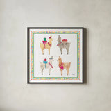 La La Llama V by Jenaya Jackson. Shown in a sleek black glass frame for a contemporary gallery look. Available as an archival giclee rolled canvas, fine art paper, or poster print. SKU 37808a.