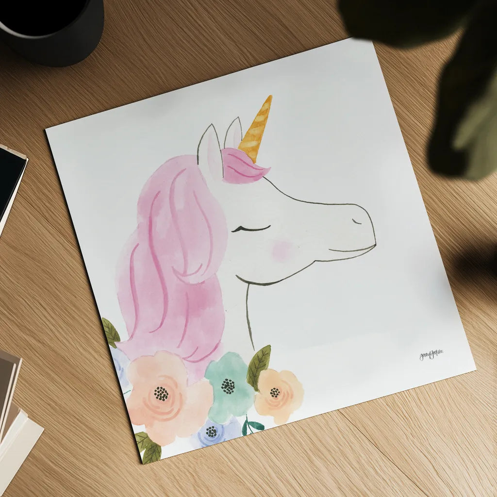 Lets Chase Rainbows IV Sq by Jenaya Jackson. Shown as a detailed flat fine art print, highlighting archival giclee quality. Available as an archival giclee rolled canvas, fine art paper, or poster print. SKU 83565a.