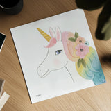 Lets Chase Rainbows V Sq by Jenaya Jackson. Shown as a detailed flat fine art print, highlighting archival giclee quality. Available as an archival giclee rolled canvas, fine art paper, or poster print. SKU 83566a.