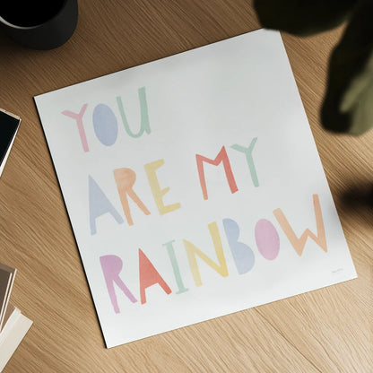 Lets Chase Rainbows X by Jenaya Jackson. Shown as a detailed flat fine art print, highlighting archival giclee quality. Available as an archival giclee rolled canvas, fine art paper, or poster print. SKU 58976a.