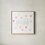 Lets Chase Rainbows XI by Jenaya Jackson. Shown in a natural wood glass frame for a timeless modern aesthetic. Available as an archival giclee rolled canvas, fine art paper, or poster print. SKU 58977a.