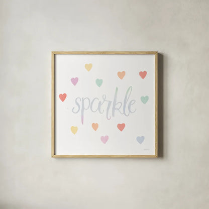 Lets Chase Rainbows XI by Jenaya Jackson. Shown in a natural wood glass frame for a timeless modern aesthetic. Available as an archival giclee rolled canvas, fine art paper, or poster print. SKU 58977a.