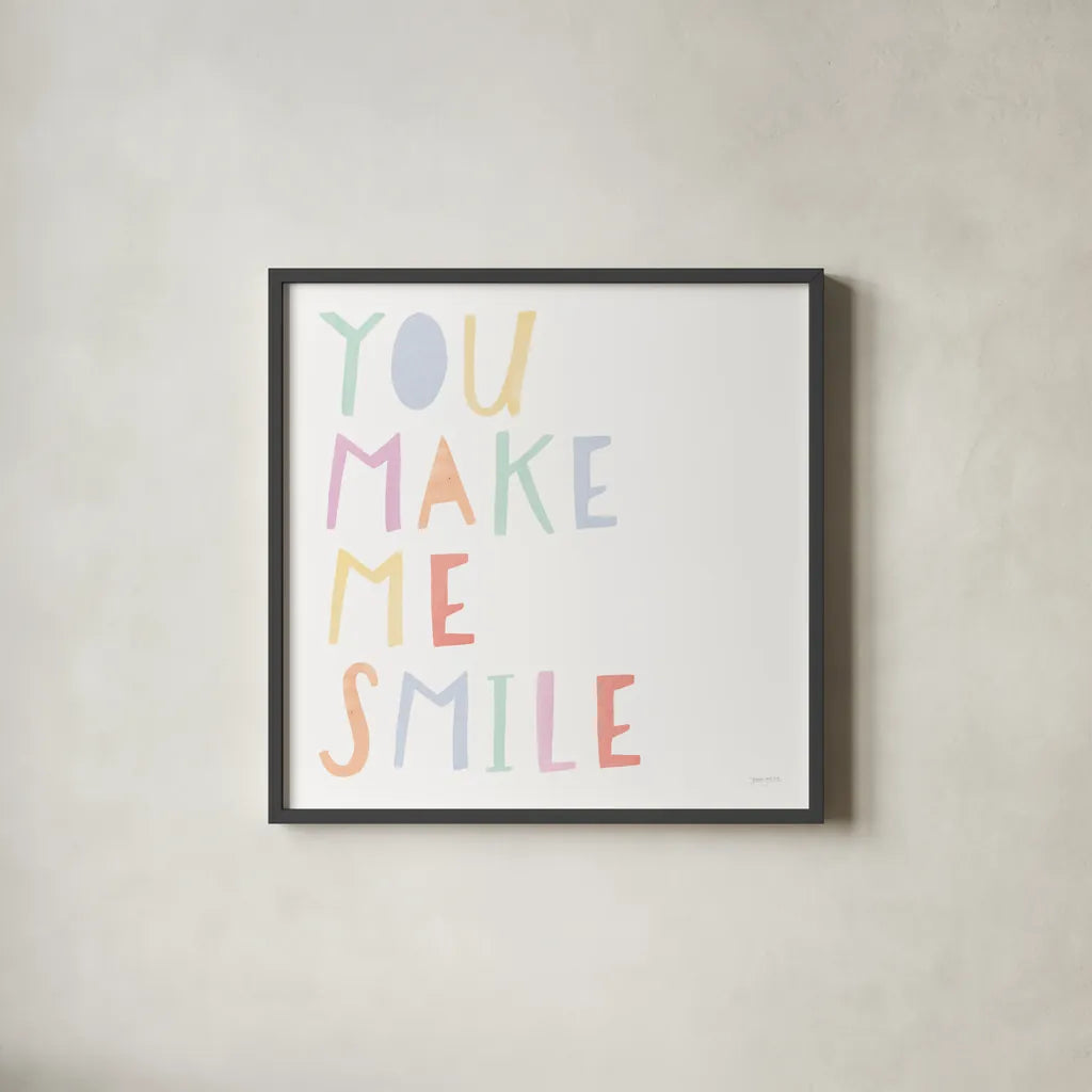 Lets Chase Rainbows XIII by Jenaya Jackson. Shown in a sleek black glass frame for a contemporary gallery look. Available as an archival giclee rolled canvas, fine art paper, or poster print. SKU 58979a.