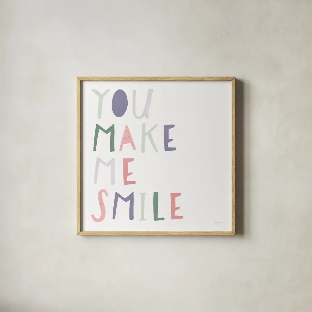 Lets Chase Rainbows XIII Purple by Jenaya Jackson. Shown in a natural wood glass frame for a timeless modern aesthetic. Available as an archival giclee rolled canvas, fine art paper, or poster print. SKU 72787a.