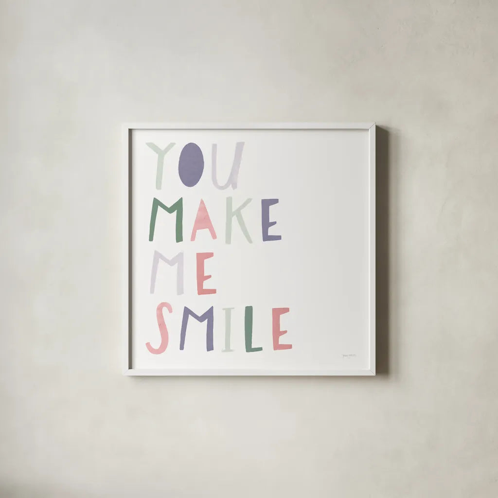 Lets Chase Rainbows XIII Purple by Jenaya Jackson. Shown in a crisp white glass frame for a clean and minimalist style. Available as an archival giclee rolled canvas, fine art paper, or poster print. SKU 72787a.