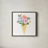 Lets Chase Rainbows XIX by Jenaya Jackson. Shown in a sleek black glass frame for a contemporary gallery look. Available as an archival giclee rolled canvas, fine art paper, or poster print. SKU 58985a.