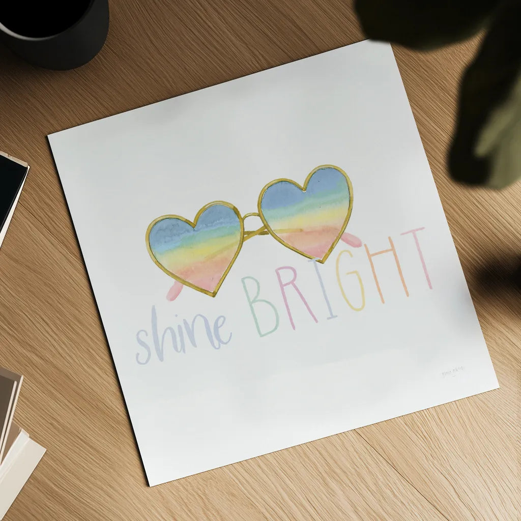 Lets Chase Rainbows XVII Sq by Jenaya Jackson. Shown as a detailed flat fine art print, highlighting archival giclee quality. Available as an archival giclee rolled canvas, fine art paper, or poster print. SKU 59630a.