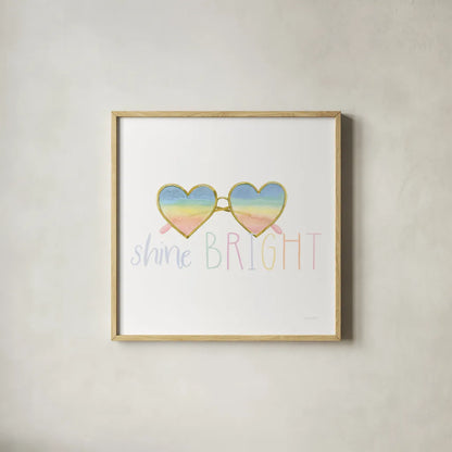 Lets Chase Rainbows XVII Sq by Jenaya Jackson. Shown in a natural wood glass frame for a timeless modern aesthetic. Available as an archival giclee rolled canvas, fine art paper, or poster print. SKU 59630a.