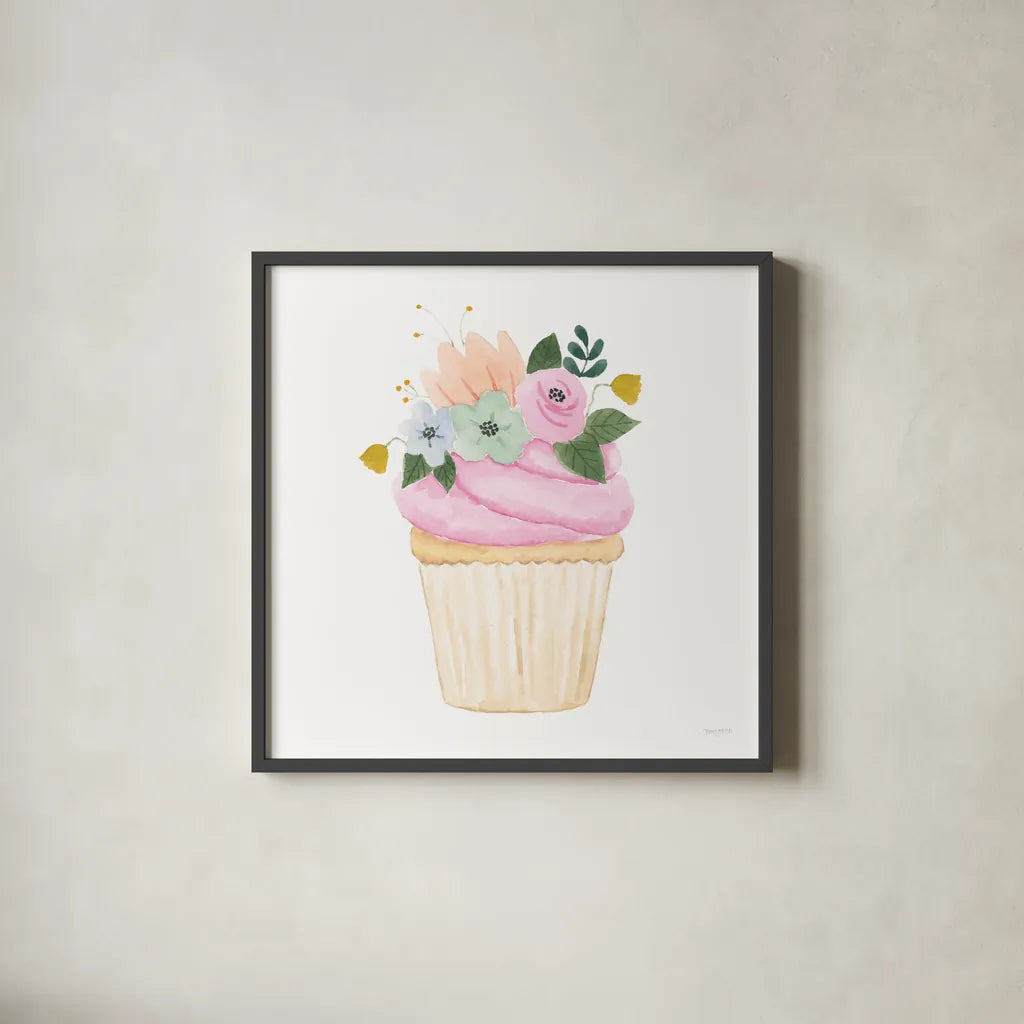 Lets Chase Rainbows XXI by Jenaya Jackson. Shown in a sleek black glass frame for a contemporary gallery look. Available as an archival giclee rolled canvas, fine art paper, or poster print. SKU 58987a.