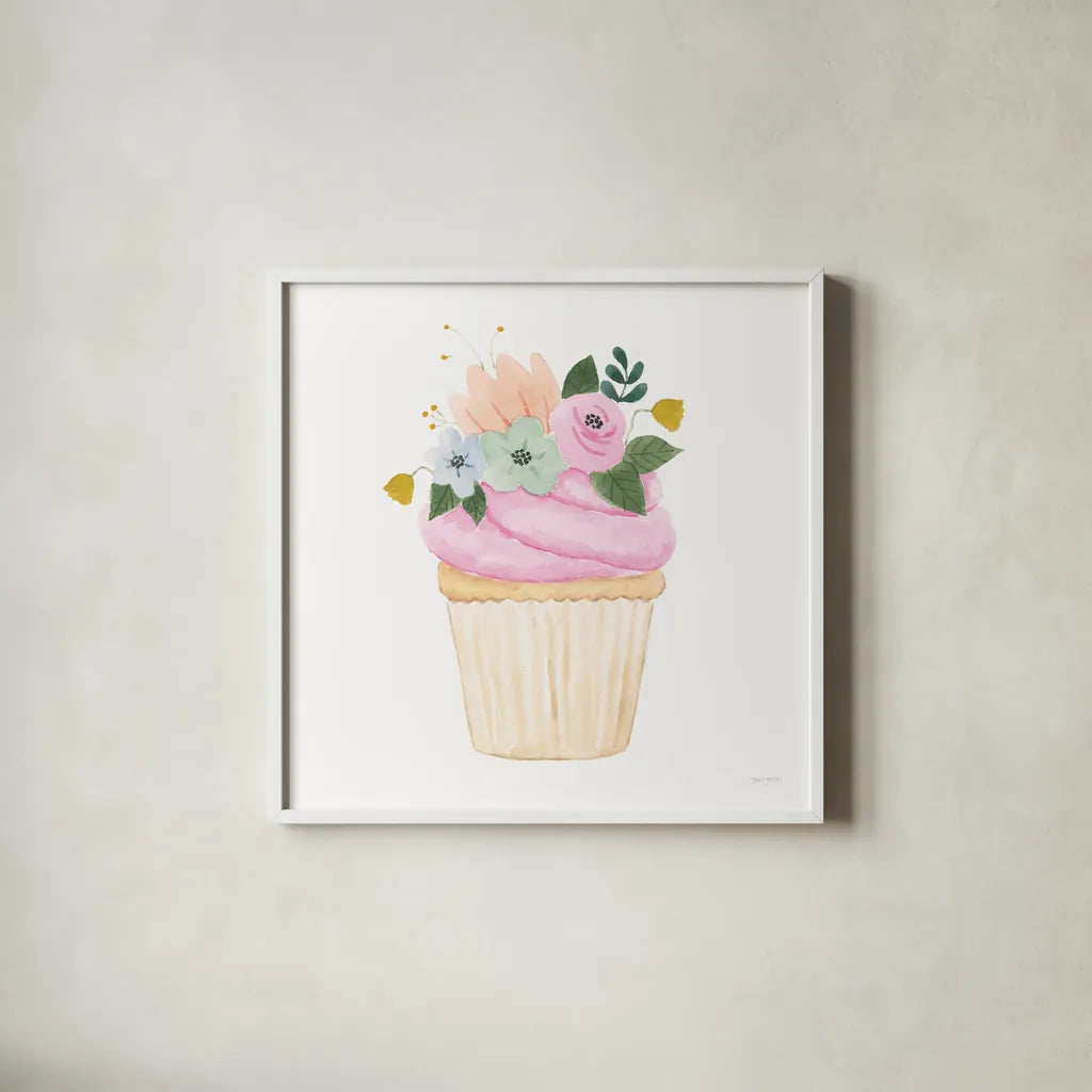 Lets Chase Rainbows XXI by Jenaya Jackson. Shown in a crisp white glass frame for a clean and minimalist style. Available as an archival giclee rolled canvas, fine art paper, or poster print. SKU 58987a.