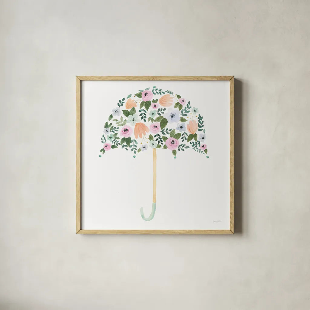 Lets Chase Rainbows XXII by Jenaya Jackson. Shown in a natural wood glass frame for a timeless modern aesthetic. Available as an archival giclee rolled canvas, fine art paper, or poster print. SKU 58988a.