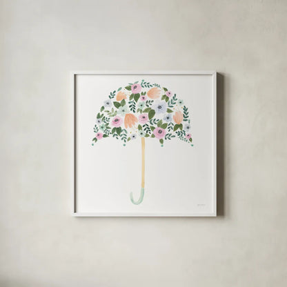 Lets Chase Rainbows XXII by Jenaya Jackson. Shown in a crisp white glass frame for a clean and minimalist style. Available as an archival giclee rolled canvas, fine art paper, or poster print. SKU 58988a.