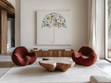 Lets Chase Rainbows XXII by Jenaya Jackson. Shown as extra-large giant wall art in a modern living room. Available as an archival giclee rolled canvas, fine art paper, or poster print. SKU 58988a.