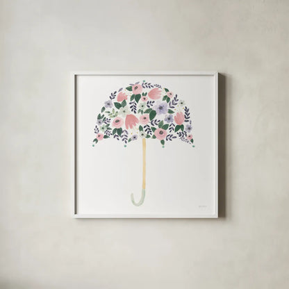 Lets Chase Rainbows XXII Purple by Jenaya Jackson. Shown in a crisp white glass frame for a clean and minimalist style. Available as an archival giclee rolled canvas, fine art paper, or poster print. SKU 72786a.