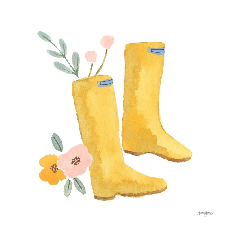 Life in Full Bloom Boots by Jenaya Jackson. SKU 87811a. Archival Giclee Fine art print for wall decor.