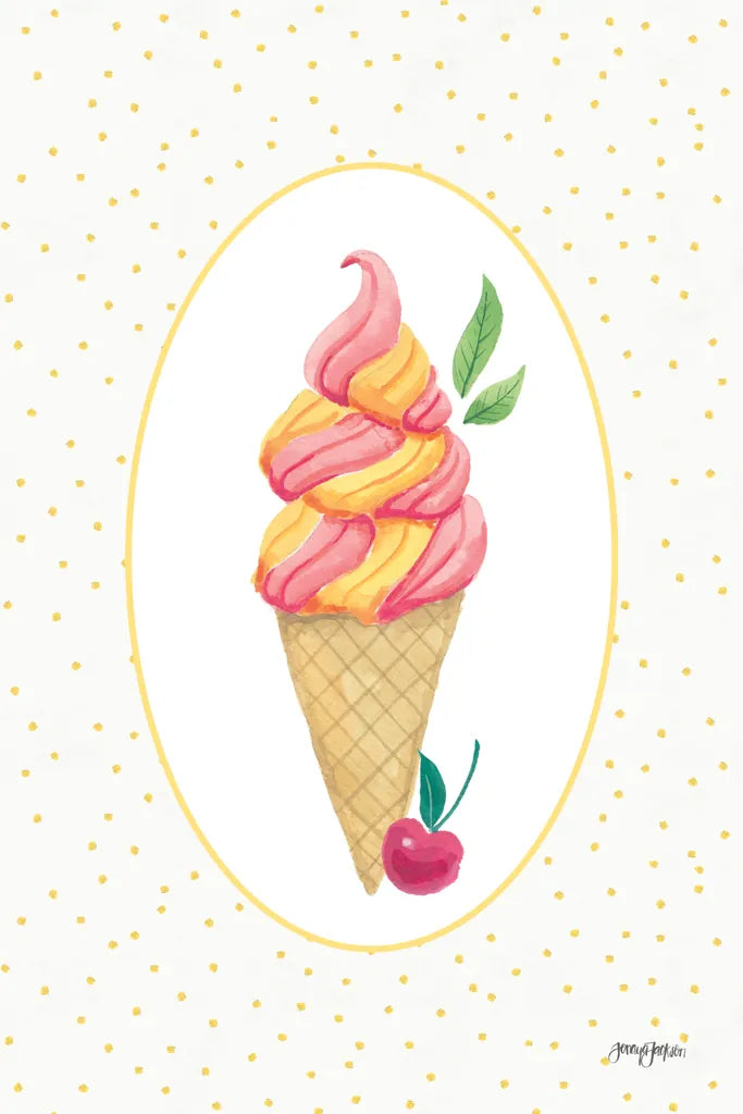 Lifes a Beach Soft Serve by Jenaya Jackson. SKU 100784h. Archival Giclee Fine art print for wall decor.