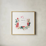 Love Notes I by Jenaya Jackson. Shown in a natural wood glass frame for a timeless modern aesthetic. Available as an archival giclee rolled canvas, fine art paper, or poster print. SKU 71263a.