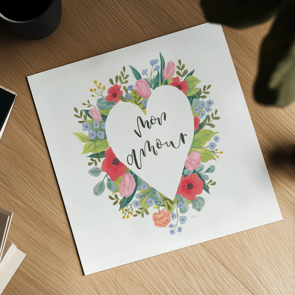 Love Notes III by Jenaya Jackson. Shown as a detailed flat fine art print, highlighting archival giclee quality. Available as an archival giclee rolled canvas, fine art paper, or poster print. SKU 71265a.