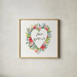 Love Notes III by Jenaya Jackson. Shown in a natural wood glass frame for a timeless modern aesthetic. Available as an archival giclee rolled canvas, fine art paper, or poster print. SKU 71265a.