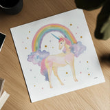 Magical Friends I by Jenaya Jackson. Shown as a detailed flat fine art print, highlighting archival giclee quality. Available as an archival giclee rolled canvas, fine art paper, or poster print. SKU 48054a.