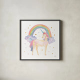 Magical Friends I by Jenaya Jackson. Shown in a sleek black glass frame for a contemporary gallery look. Available as an archival giclee rolled canvas, fine art paper, or poster print. SKU 48054a.