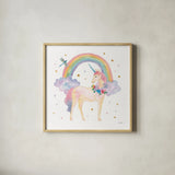 Magical Friends I Dragonfly by Jenaya Jackson. Shown in a natural wood glass frame for a timeless modern aesthetic. Available as an archival giclee rolled canvas, fine art paper, or poster print. SKU 49961a.
