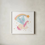 Magical Friends II by Jenaya Jackson. Shown in a crisp white glass frame for a clean and minimalist style. Available as an archival giclee rolled canvas, fine art paper, or poster print. SKU 48055a.