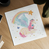 Magical Friends II Butterfly by Jenaya Jackson. Shown as a detailed flat fine art print, highlighting archival giclee quality. Available as an archival giclee rolled canvas, fine art paper, or poster print. SKU 49962a.