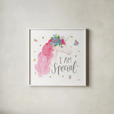 Magical Friends III by Jenaya Jackson. Shown in a crisp white glass frame for a clean and minimalist style. Available as an archival giclee rolled canvas, fine art paper, or poster print. SKU 48056a.