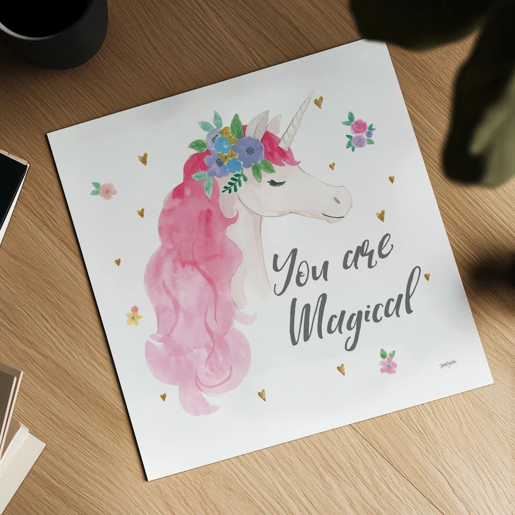Magical Friends III You are Magical by Jenaya Jackson. Shown as a detailed flat fine art print, highlighting archival giclee quality. Available as an archival giclee rolled canvas, fine art paper, or poster print. SKU 52146a.