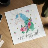 Magical Friends IV by Jenaya Jackson. Shown as a detailed flat fine art print, highlighting archival giclee quality. Available as an archival giclee rolled canvas, fine art paper, or poster print. SKU 48057a.
