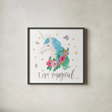 Magical Friends IV by Jenaya Jackson. Shown in a sleek black glass frame for a contemporary gallery look. Available as an archival giclee rolled canvas, fine art paper, or poster print. SKU 48057a.