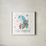 Magical Friends IV by Jenaya Jackson. Shown in a crisp white glass frame for a clean and minimalist style. Available as an archival giclee rolled canvas, fine art paper, or poster print. SKU 48057a.