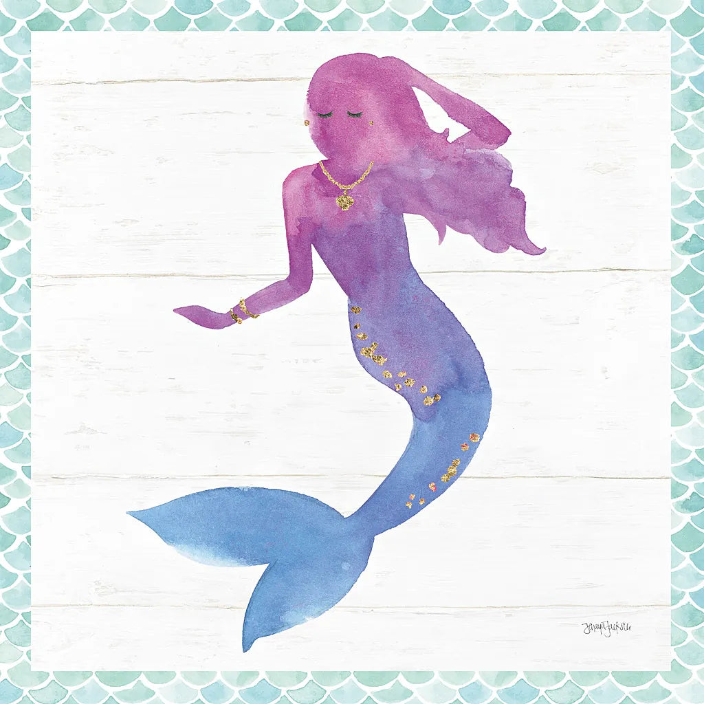 Mermaid Friends III by Jenaya Jackson. SKU 41489a. Archival Giclee Fine art print for wall decor.