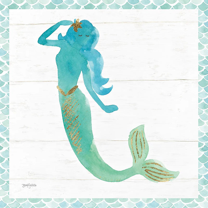 Mermaid Friends IV by Jenaya Jackson. SKU 41490a. Archival Giclee Fine art print for wall decor.