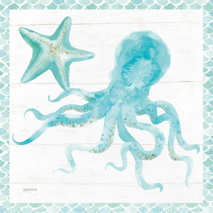 Mermaid Friends V Blue by Jenaya Jackson. SKU 59238a. Archival Giclee Fine art print for wall decor.