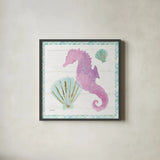 Mermaid Friends VI by Jenaya Jackson. Shown in a sleek black glass frame for a contemporary gallery look. Available as an archival giclee rolled canvas, fine art paper, or poster print. SKU 41492a.