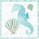 Mermaid Friends VI Blue by Jenaya Jackson. SKU 59239a. Archival Giclee Fine art print for wall decor.