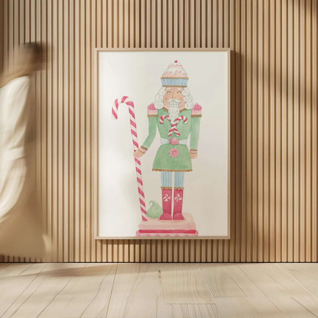 Nutcracker Bakery I by Jenaya Jackson. shown as over sized large wall art. Available as an archival giclee rolled canvas, fine art paper, or poster print. SKU 99964h.