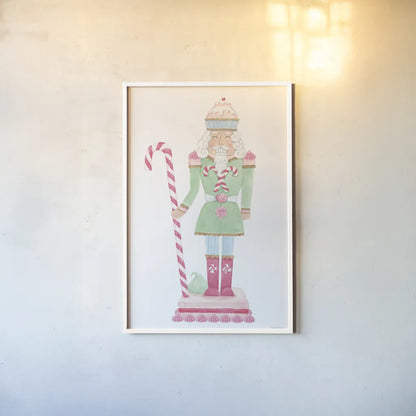 Nutcracker Bakery I by Jenaya Jackson. shown as a paper print in a white frame. Available as a archival giclee rolled canvas, fine art paper, or poster print. SKU 99964h.