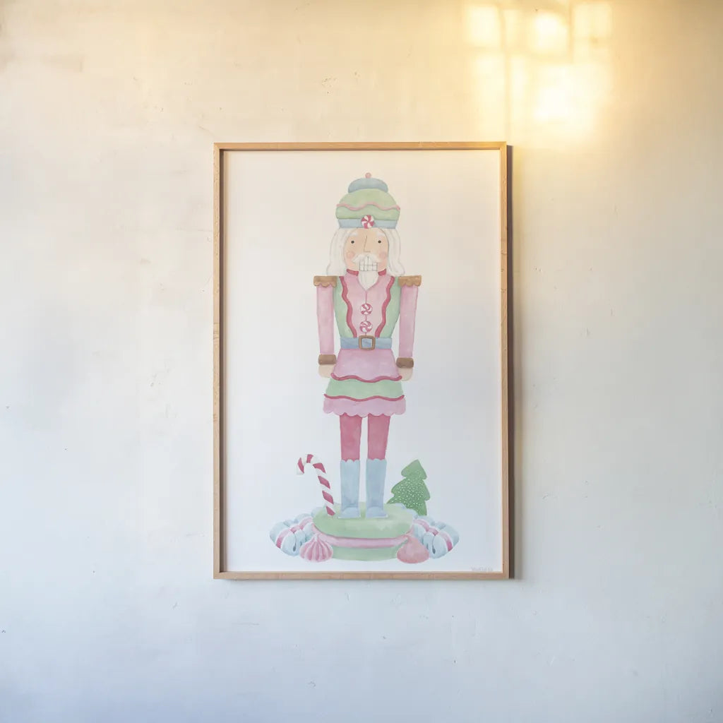 Nutcracker Bakery II by Jenaya Jackson. shown as a paper print in a natural frame. Available as a archival giclee rolled canvas, fine art paper, or poster print. SKU 99965h.
