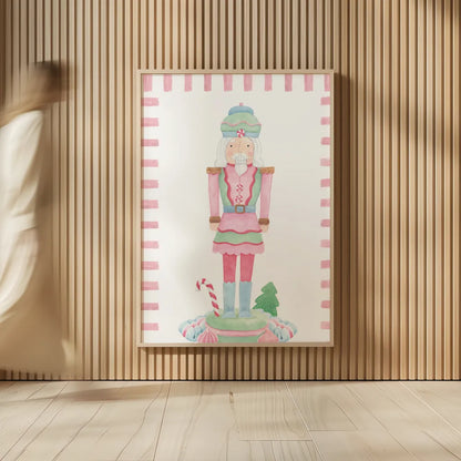 Nutcracker Bakery II Border by Jenaya Jackson. shown as over sized large wall art. Available as an archival giclee rolled canvas, fine art paper, or poster print. SKU 100723h.