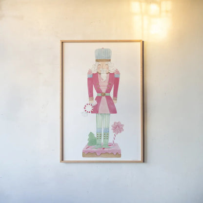 Nutcracker Bakery III by Jenaya Jackson. shown as a paper print in a natural frame. Available as a archival giclee rolled canvas, fine art paper, or poster print. SKU 99966h.