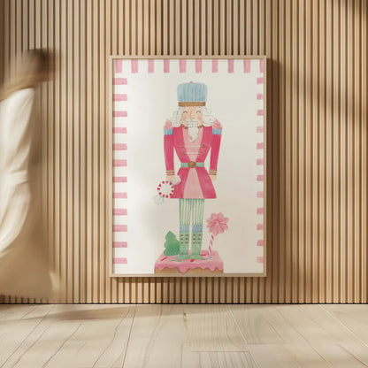 Nutcracker Bakery III Border by Jenaya Jackson. shown as over sized large wall art. Available as an archival giclee rolled canvas, fine art paper, or poster print. SKU 100724h.
