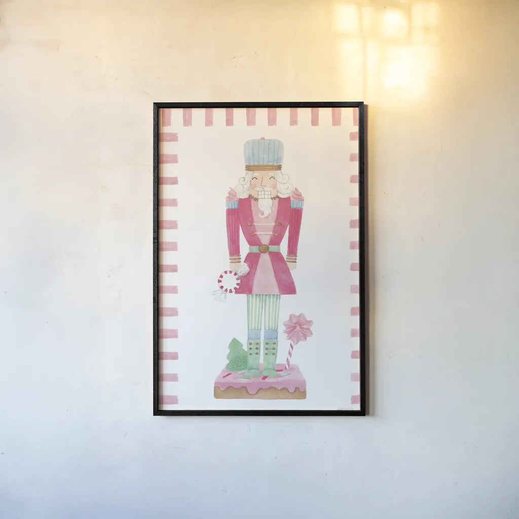 Nutcracker Bakery III Border by Jenaya Jackson. shown as a paper print in a black flame. Available as a archival giclee rolled canvas, fine art paper, or poster print. SKU 100724h.