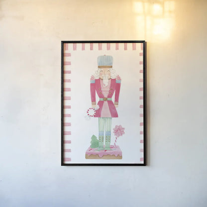 Nutcracker Bakery III Border by Jenaya Jackson. shown as a paper print in a black flame. Available as a archival giclee rolled canvas, fine art paper, or poster print. SKU 100724h.
